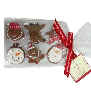 NEW Hallmark Gingerbread Scented Christmas Cookie Ornaments Set Of 6